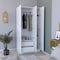 Tuhome Ohio Armoire Wardrobe with 3-Doors. 2-Drawers. and 4-Tier Shelves -White CLB9031 - alternate 3